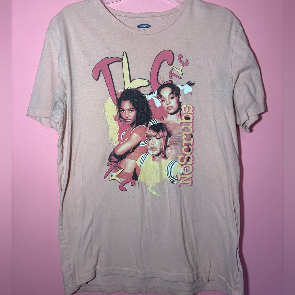 Old Navy Tee - Cream and Pink